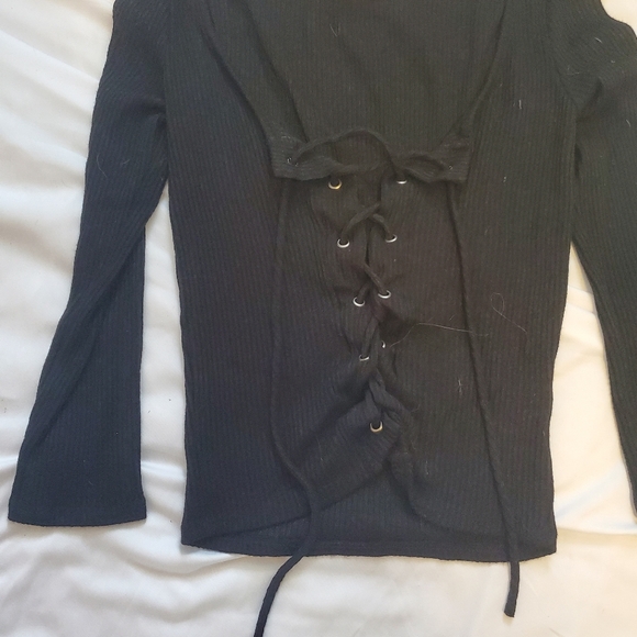 LA Hearts lace up crop top size small - Picture 3 of 3